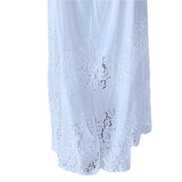 Elegant White Lace Cotton Dress Women’s Size 16 NWOT Slip-On Balletcore - Picture 5 of 10